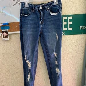 Refuge distressed skinny jeans